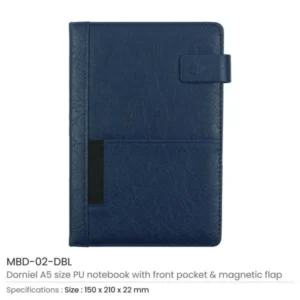 Dorniel A5 Notebooks with Recycled Leather Cover