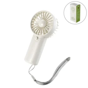 Portable Hand Fan with Lanyard Lace – White Color